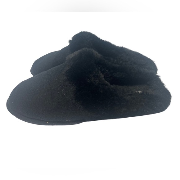 Soma house shoes size 8/9. Black and faux fur lined. Very soft. - Picture 2 of 3
